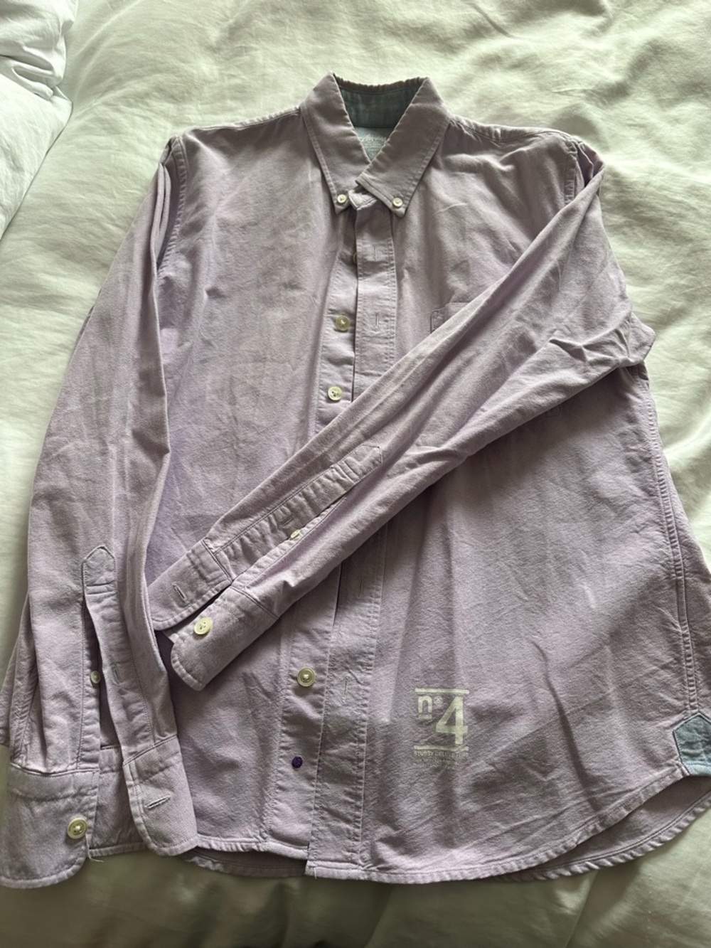 STUSSY Men's Lavender Button-Down Shirt